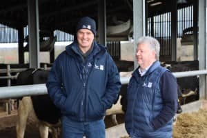 John Torrance and his Breeding Advisor, Colin Platten, with Curtismill herd